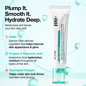 Anua PDRN Hyaluronic Acid 100 Moisturizing Cream 60ml