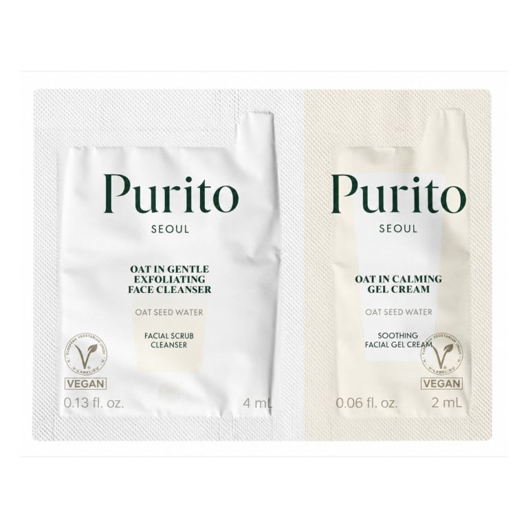 PURITO SEOUL OAT CLEANSER 4ML + OAT IN CALMING GEL CREAM 2ML SAMPLE SET